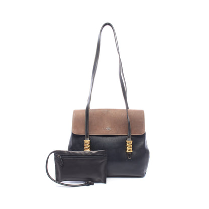 ショルダーバッグ レザー ブラック ダークブラウン ロエベ バッグ LOEWE
