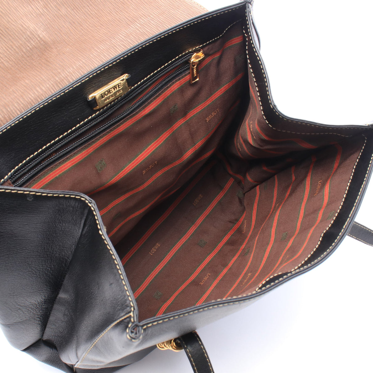 ショルダーバッグ レザー ブラック ダークブラウン ロエベ バッグ LOEWE
