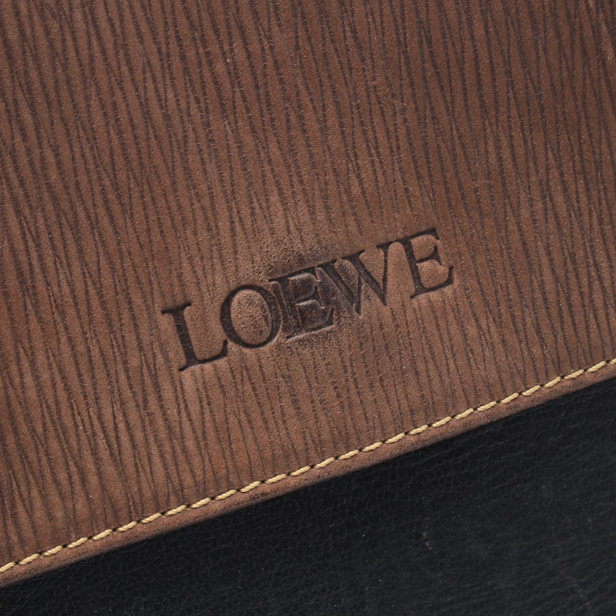 ショルダーバッグ レザー ブラック ダークブラウン ロエベ バッグ LOEWE