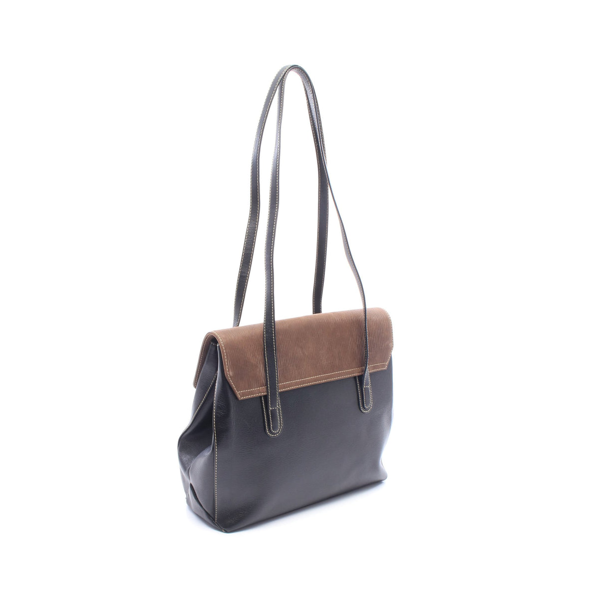 ショルダーバッグ レザー ブラック ダークブラウン ロエベ バッグ LOEWE