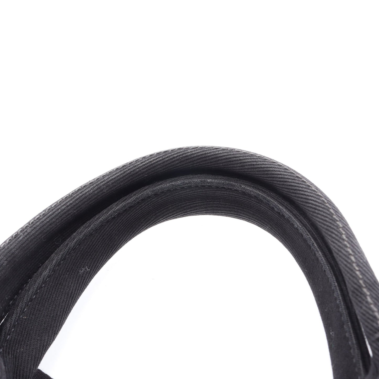 CANAPA ドリル 2WAY ハンドバッグ トートバッグ キャンバス ブラック プラダ