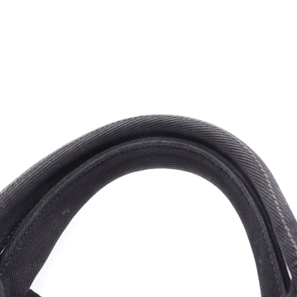 CANAPA ドリル 2WAY ハンドバッグ トートバッグ キャンバス ブラック プラダ