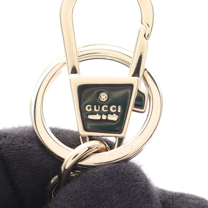GUCCI × ヒグチユウコ GGスプリーム ボリス キーホルダー バッグチャーム レザー PVC グレーベージュ ブラウン マルチカラー グッチ