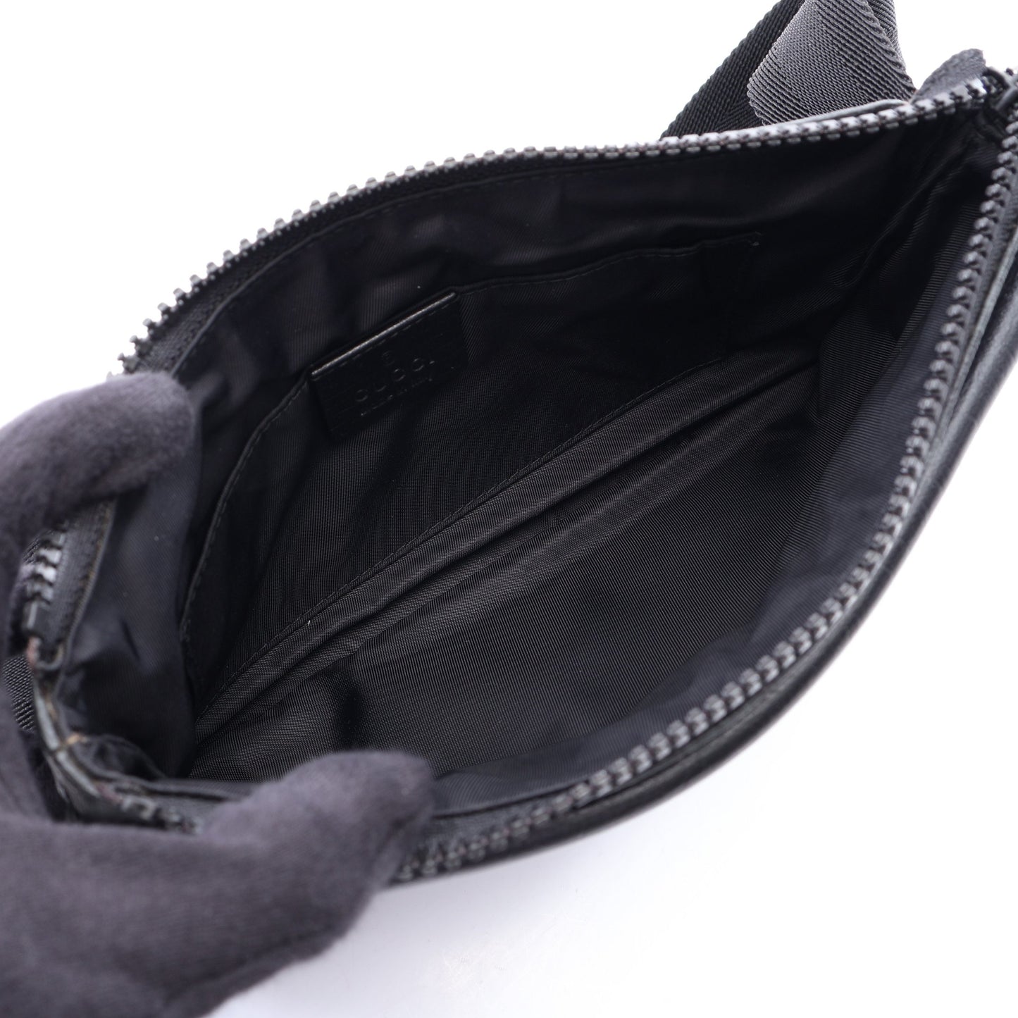 GGスプリーム ボディバッグ ウエストバッグ PVC レザー ブラック グッチ