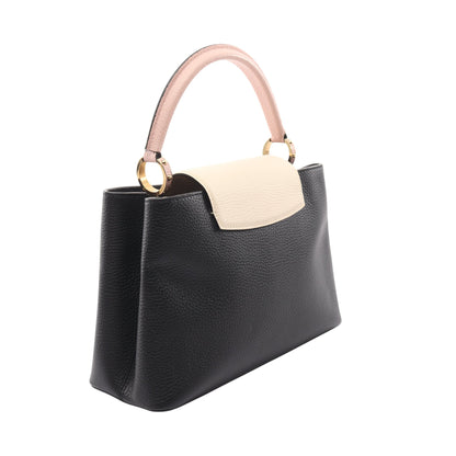 カプシーヌPM ノワール クレーム 2WAY ハンドバッグ トリヨンレザー ブラック ピンク アイボリー ルイヴィトン バッグ LOUIS VUITTON