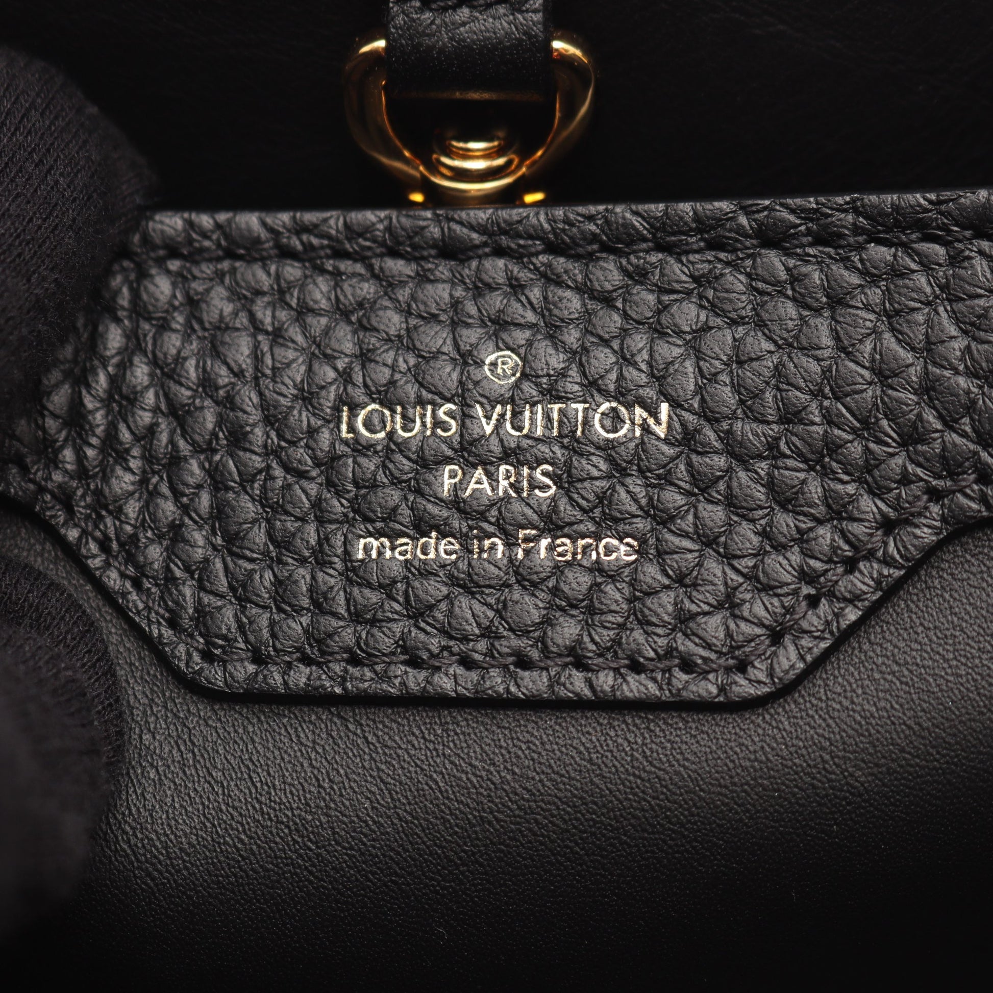 カプシーヌPM ノワール クレーム 2WAY ハンドバッグ トリヨンレザー ブラック ピンク アイボリー ルイヴィトン バッグ LOUIS VUITTON