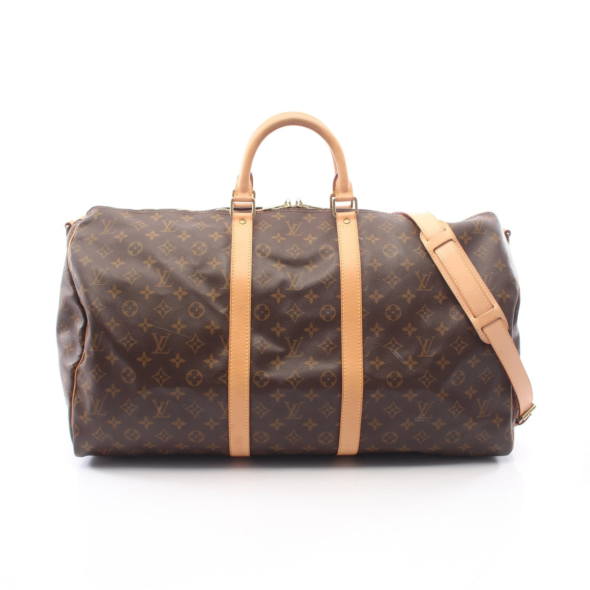 キーポル バンドリエール55 モノグラム 2WAY ボストンバッグ PVC レザー ブラウン ルイヴィトン バッグ LOUIS VUITTON