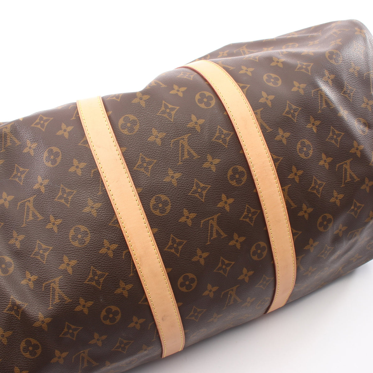 キーポル バンドリエール55 モノグラム 2WAY ボストンバッグ PVC レザー ブラウン ルイヴィトン バッグ LOUIS VUITTON