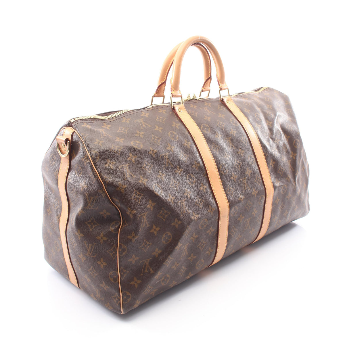 キーポル バンドリエール55 モノグラム 2WAY ボストンバッグ PVC レザー ブラウン ルイヴィトン バッグ LOUIS VUITTON