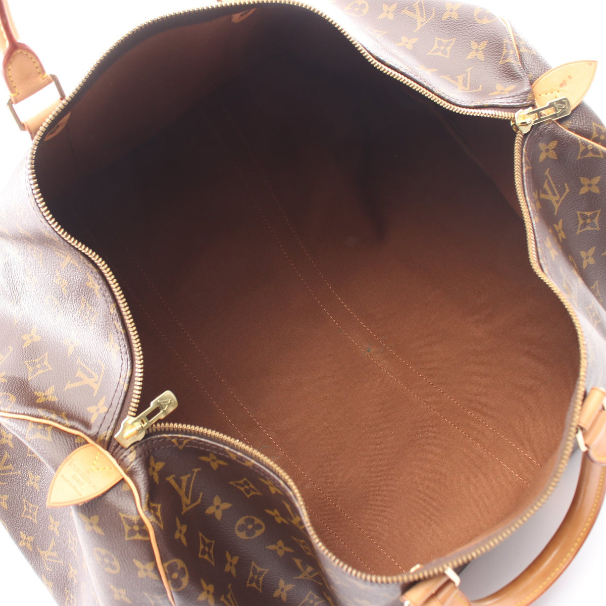キーポル55 モノグラム ボストンバッグ PVC レザー ブラウン ルイヴィトン バッグ LOUIS VUITTON