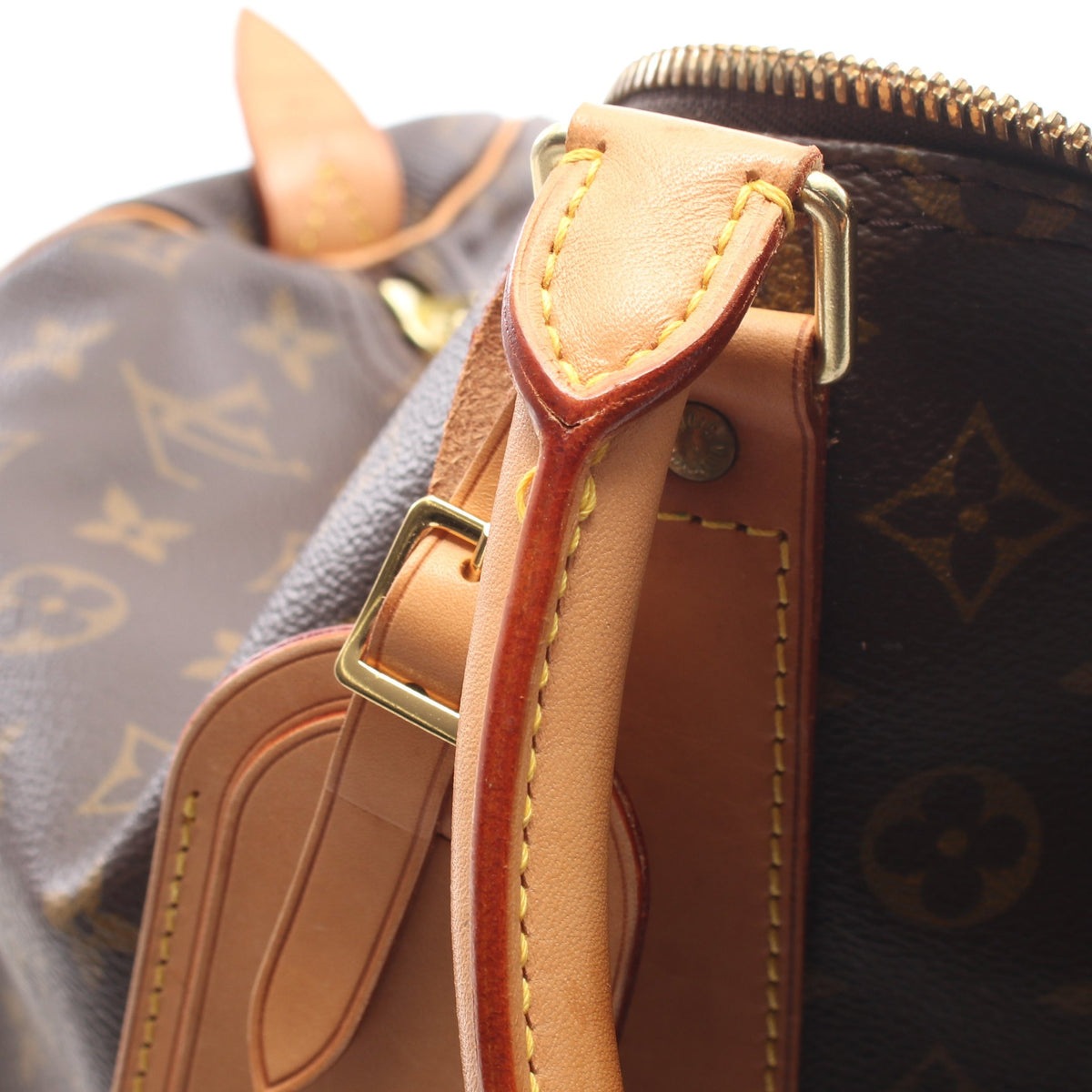 キーポル55 モノグラム ボストンバッグ PVC レザー ブラウン ルイヴィトン バッグ LOUIS VUITTON