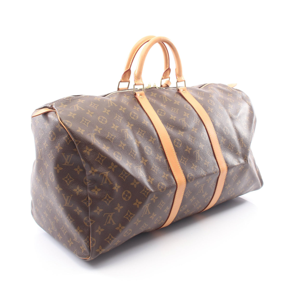 キーポル55 モノグラム ボストンバッグ PVC レザー ブラウン ルイヴィトン バッグ LOUIS VUITTON