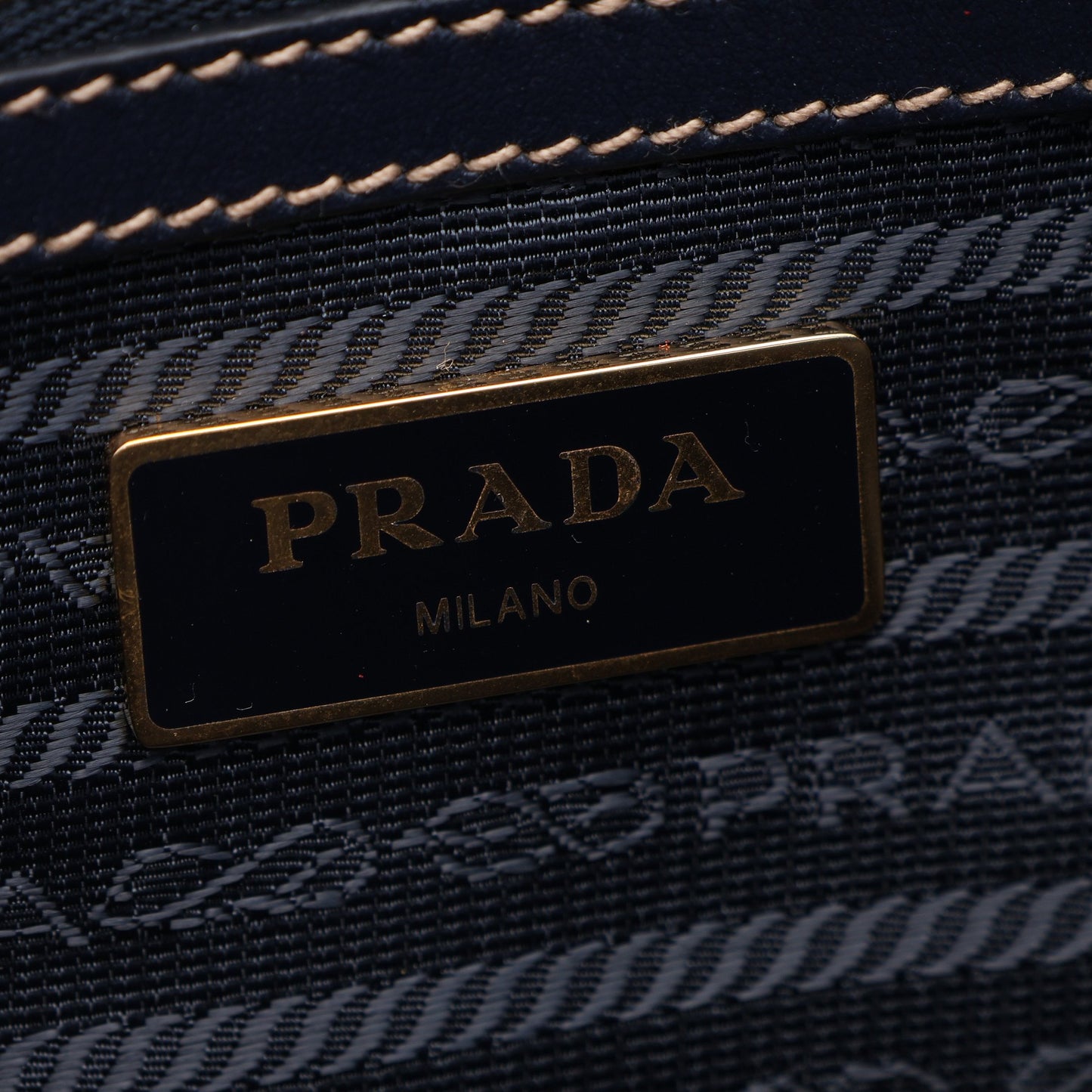 TESSUTO+SOFT CA ショルダーバッグ トートバッグ キャンバス レザー ベージュ ネイビー プラダ バッグ PRADA
