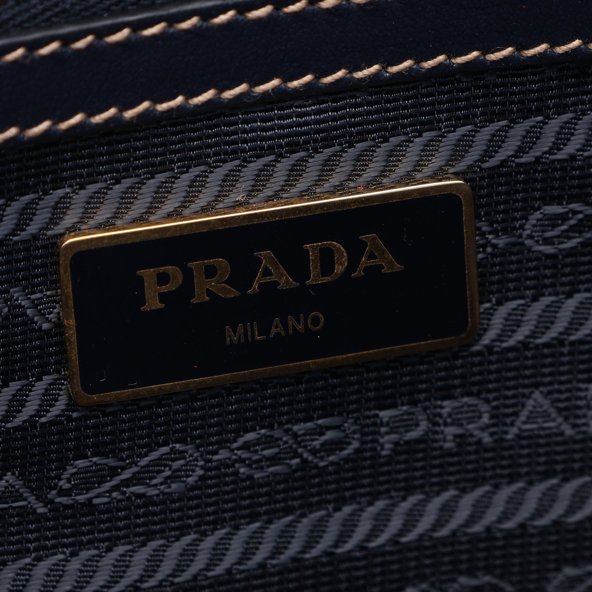 TESSUTO+SOFT CA ショルダーバッグ トートバッグ キャンバス レザー ベージュ ネイビー プラダ バッグ PRADA