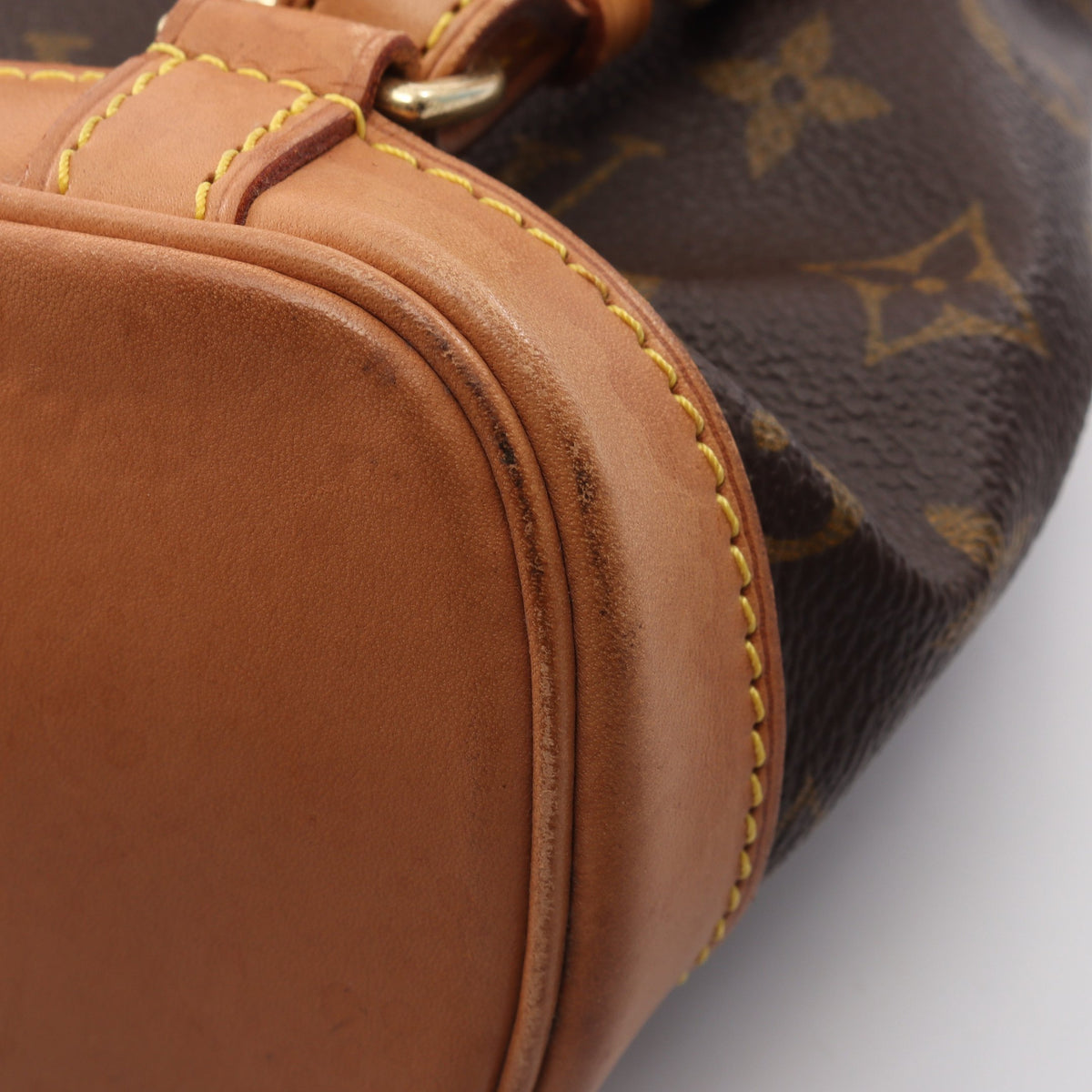 ミニモンスリ モノグラム バックパック リュックサック PVC レザー ブラウン ルイヴィトン バッグ LOUIS VUITTON
