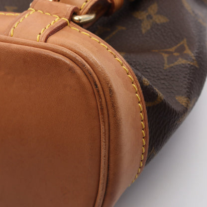ミニモンスリ モノグラム バックパック リュックサック PVC レザー ブラウン ルイヴィトン バッグ LOUIS VUITTON