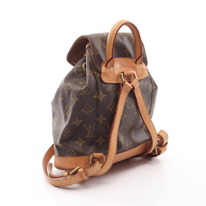 ミニモンスリ モノグラム バックパック リュックサック PVC レザー ブラウン ルイヴィトン バッグ LOUIS VUITTON