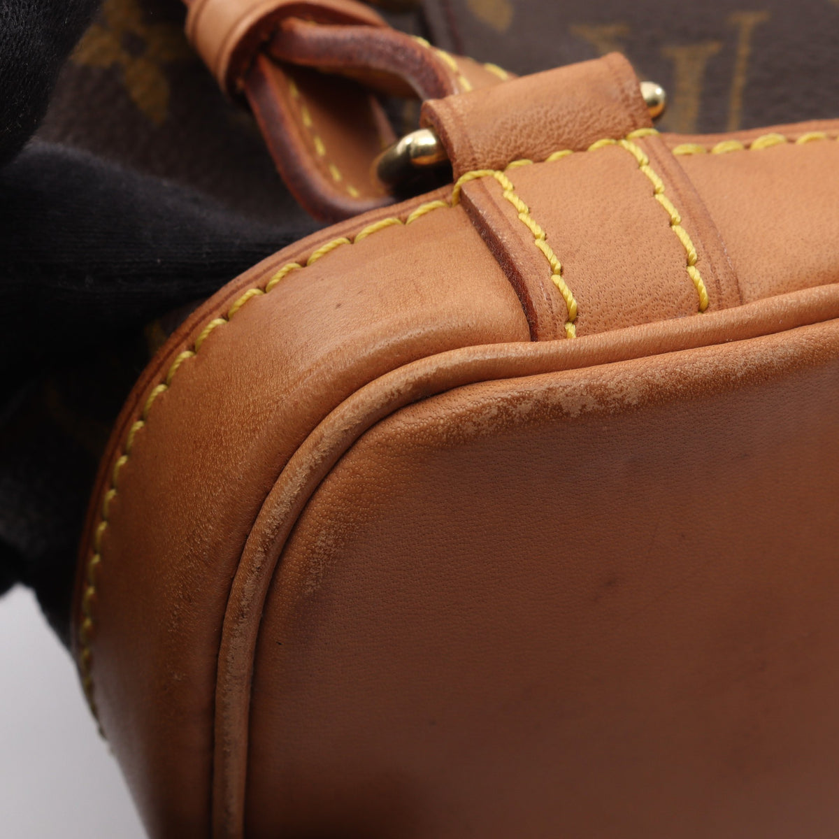 ミニモンスリ モノグラム バックパック リュックサック PVC レザー ブラウン ルイヴィトン バッグ LOUIS VUITTON