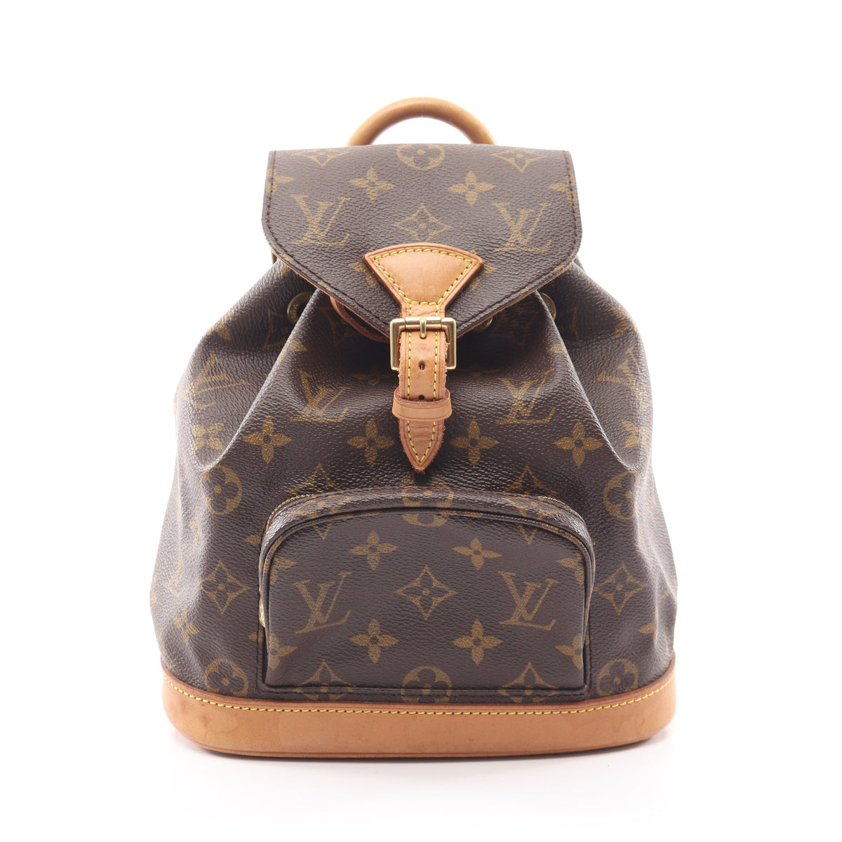 ミニモンスリ モノグラム バックパック リュックサック PVC レザー ブラウン ルイヴィトン バッグ LOUIS VUITTON