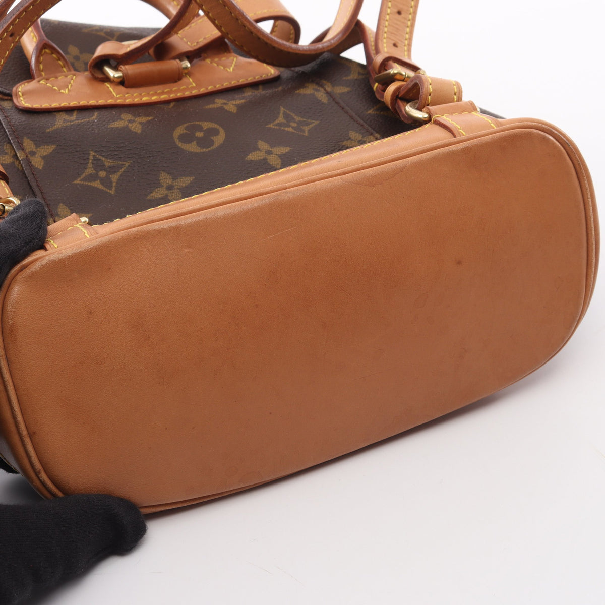 ミニモンスリ モノグラム バックパック リュックサック PVC レザー ブラウン ルイヴィトン バッグ LOUIS VUITTON