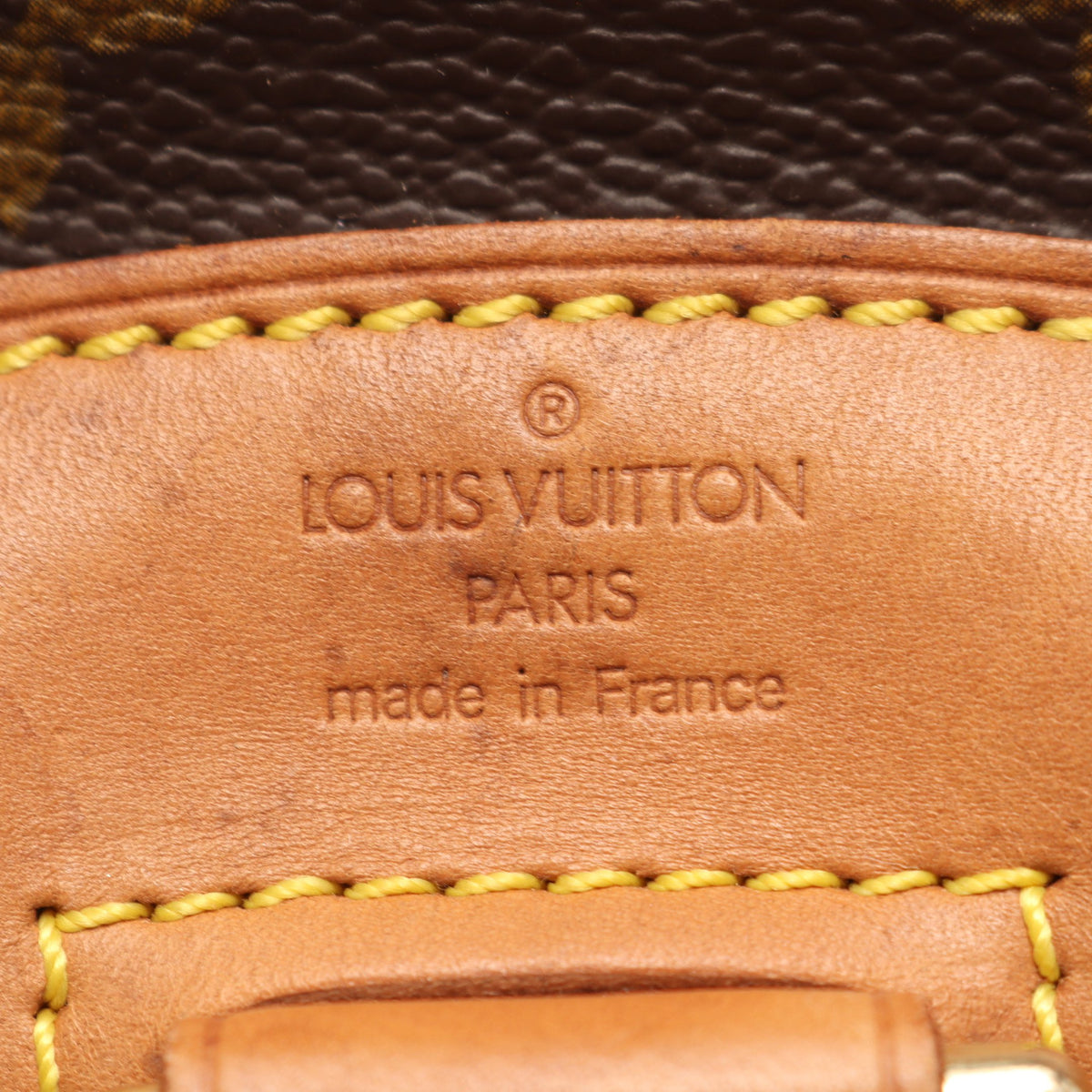 ミニモンスリ モノグラム バックパック リュックサック PVC レザー ブラウン ルイヴィトン バッグ LOUIS VUITTON