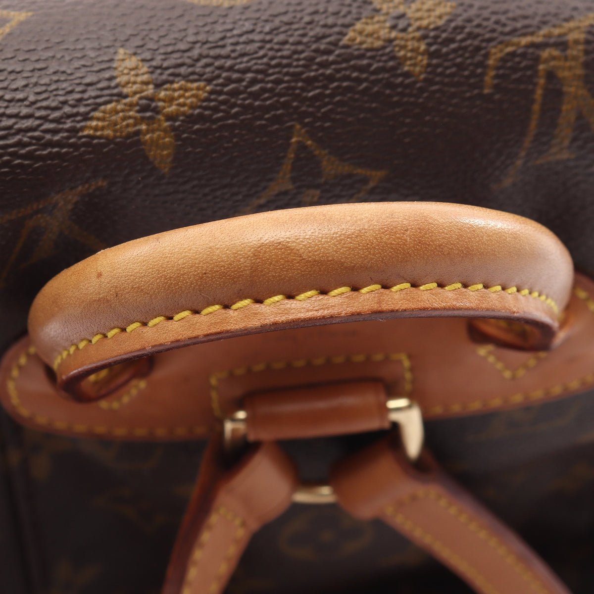 ミニモンスリ モノグラム バックパック リュックサック PVC レザー ブラウン ルイヴィトン バッグ LOUIS VUITTON