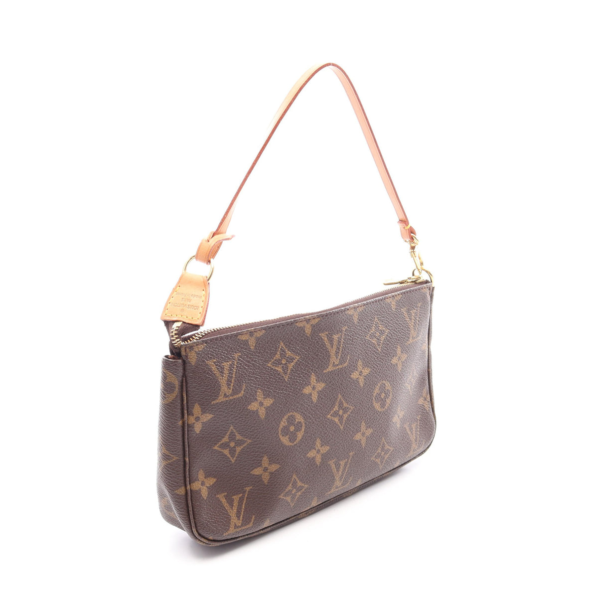 ポシェットアクセソワール モノグラム ハンドバッグ PVC レザー ブラウン ルイヴィトン バッグ LOUIS VUITTON