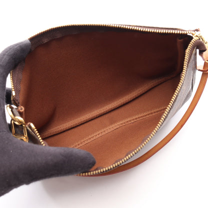 ポシェットアクセソワール モノグラム ハンドバッグ PVC レザー ブラウン ルイヴィトン バッグ LOUIS VUITTON