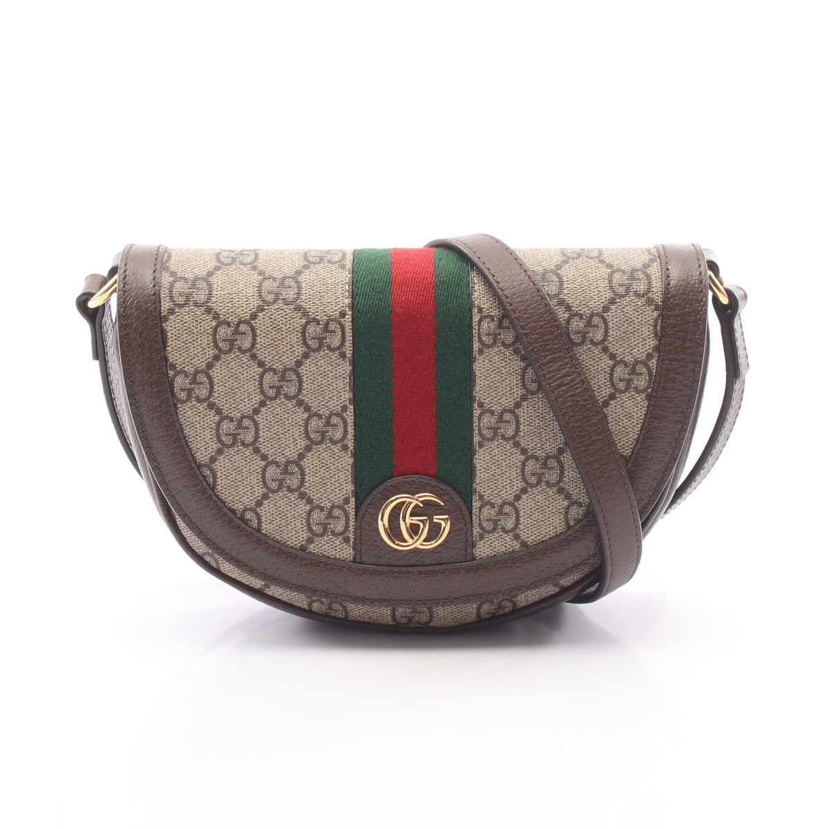 オフィディア GGスプリーム ショルダーバッグ PVC レザー ベージュ ダークブラウン マルチカラー グッチ バッグ GUCCI