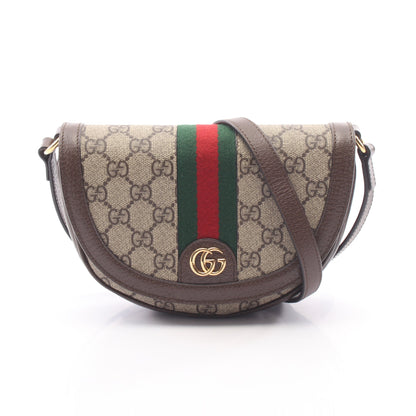 オフィディア GGスプリーム ショルダーバッグ PVC レザー ベージュ ダークブラウン マルチカラー グッチ バッグ GUCCI