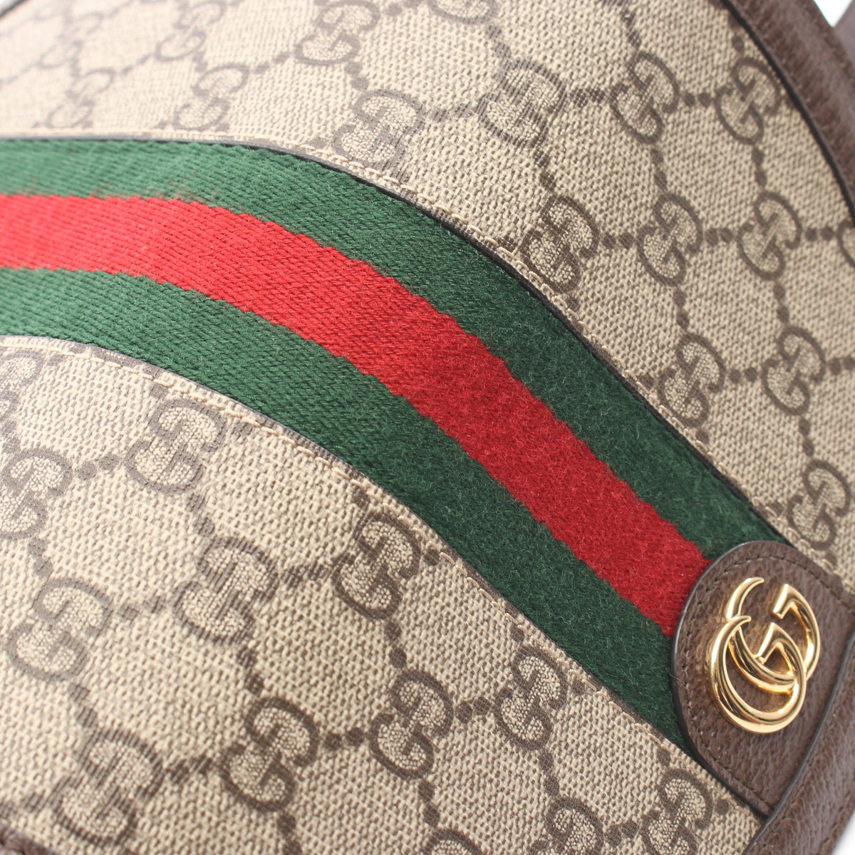 オフィディア GGスプリーム ショルダーバッグ PVC レザー ベージュ ダークブラウン マルチカラー グッチ バッグ GUCCI