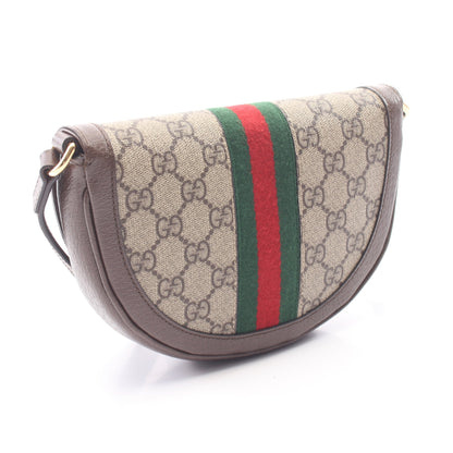 オフィディア GGスプリーム ショルダーバッグ PVC レザー ベージュ ダークブラウン マルチカラー グッチ バッグ GUCCI