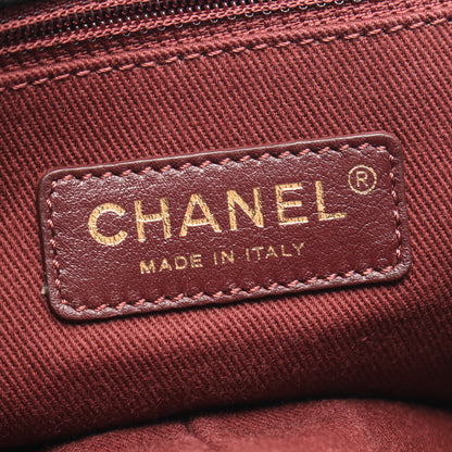 マトラッセ トップハンドル フラップバッグ チェーンショルダーバッグ レザー ブラック ゴールド金具 シャネル バッグ CHANEL