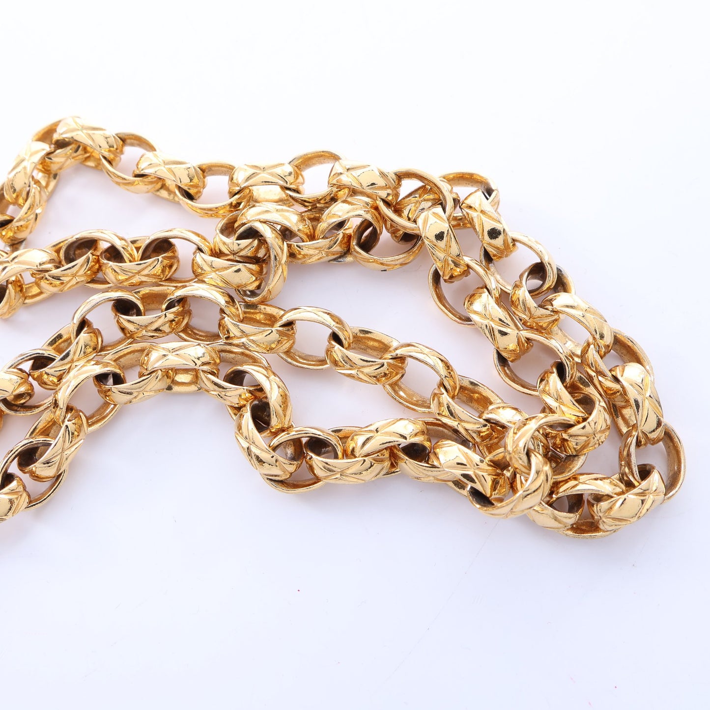 マドモアゼル チェーンショルダーバッグ ラムスキン ブロンズ ゴールド金具 シャネル