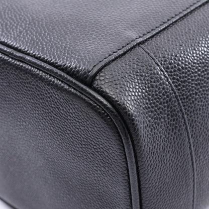 ココマーク ハンドバッグ バニティバッグ キャビアスキン ブラック ゴールド金具 シャネル