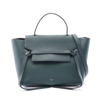 BELT BAG MINI ベルトバッグ ミニ 2WAY ハンドバッグ レザー ダークグリーン セリーヌ