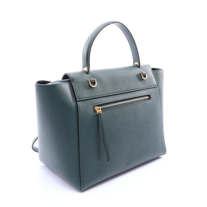 BELT BAG MINI ベルトバッグ ミニ 2WAY ハンドバッグ レザー ダークグリーン セリーヌ