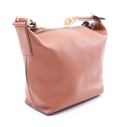 キュービィ スモール ショルダーバッグ レザー ブラウン ロエベ バッグ LOEWE