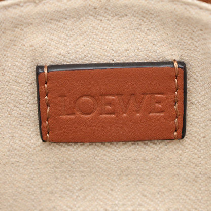 キュービィ スモール ショルダーバッグ レザー ブラウン ロエベ バッグ LOEWE