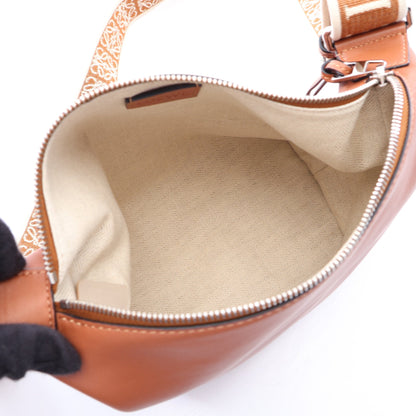 キュービィ スモール ショルダーバッグ レザー ブラウン ロエベ バッグ LOEWE