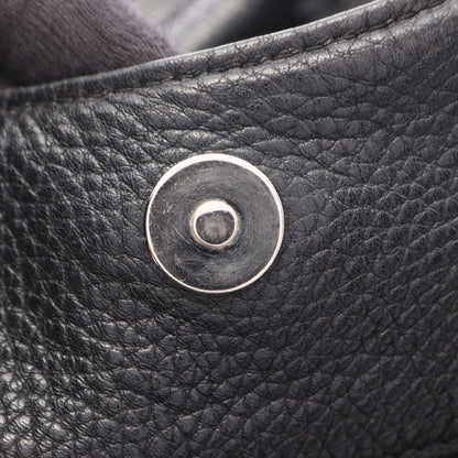 ロゴ ハンドバッグ レザー ブラック シルバー金具 シャネル バッグ CHANEL