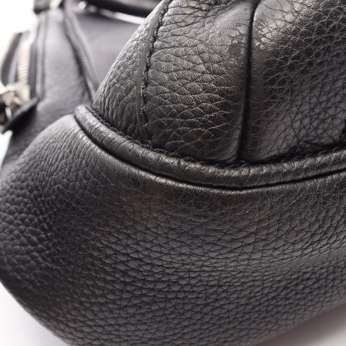 ロゴ ハンドバッグ レザー ブラック シルバー金具 シャネル バッグ CHANEL