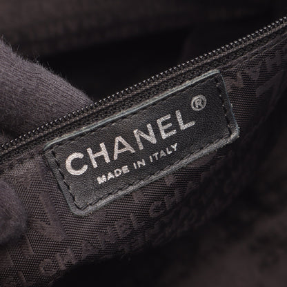 ロゴ ハンドバッグ レザー ブラック シルバー金具 シャネル バッグ CHANEL