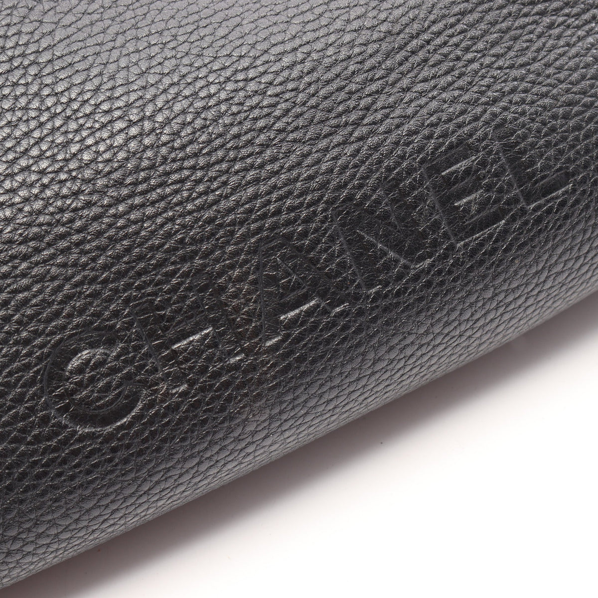 ロゴ ハンドバッグ レザー ブラック シルバー金具 シャネル バッグ CHANEL