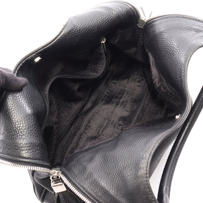 ロゴ ハンドバッグ レザー ブラック シルバー金具 シャネル バッグ CHANEL
