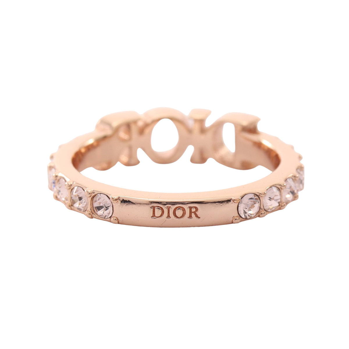 Dio(r)evolution ディオレボリューション リング 指輪 GP ラインストーン ピンクゴールド クリア クリスチャンディオール