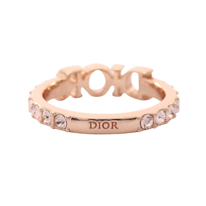 Dio(r)evolution ディオレボリューション リング 指輪 GP ラインストーン ピンクゴールド クリア クリスチャンディオール