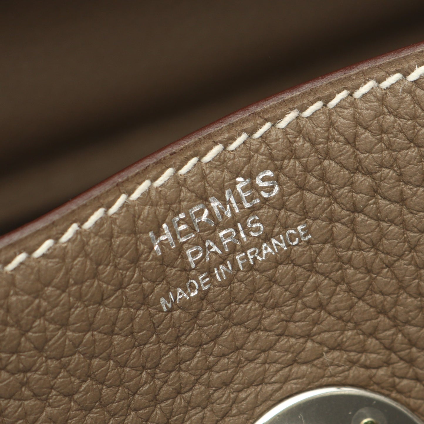 リンディ30 エトゥープ ショルダーバッグ トリヨンクレマンス グレーブラウン シルバー金具 Y刻印 エルメス バッグ HERMES