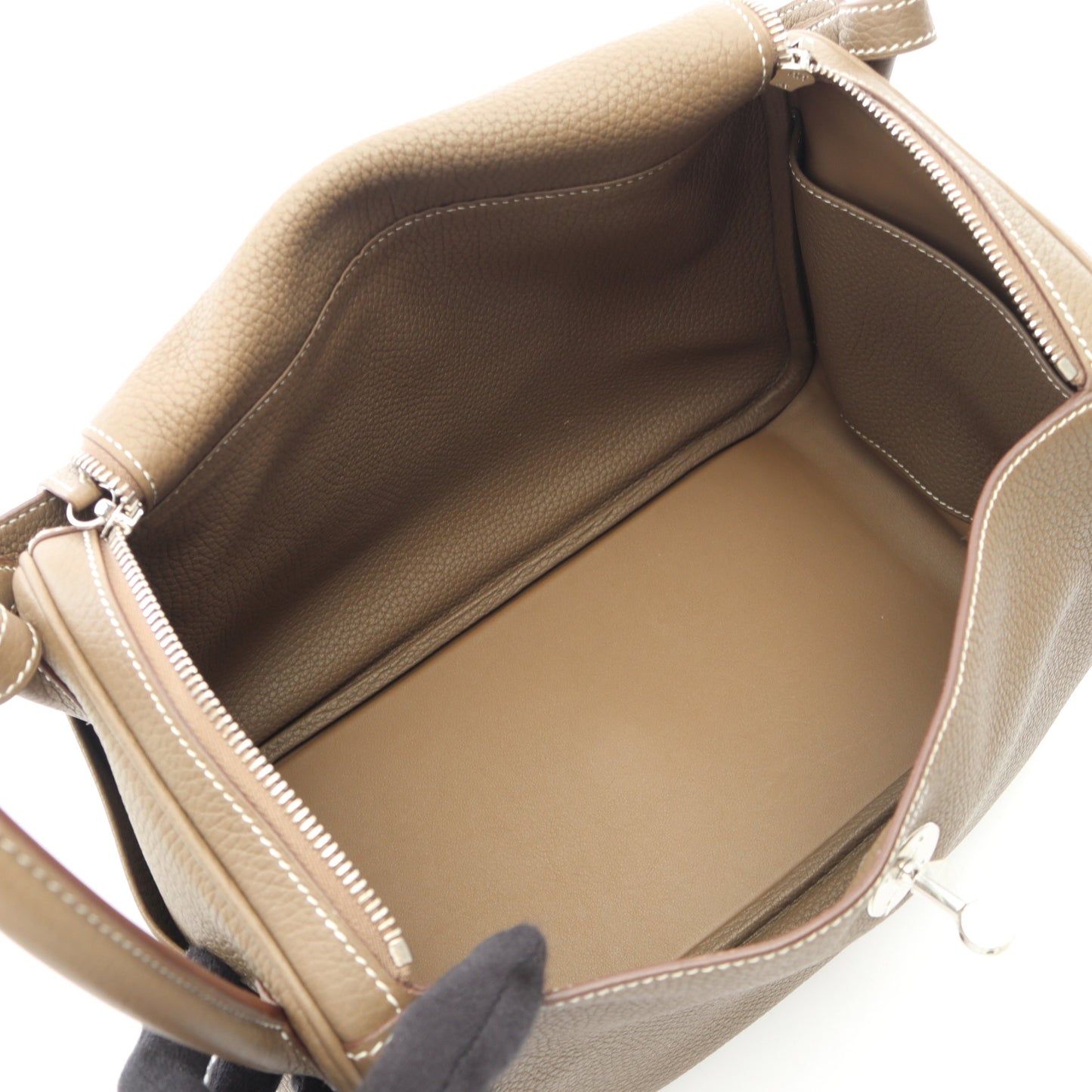 リンディ30 エトゥープ ショルダーバッグ トリヨンクレマンス グレーブラウン シルバー金具 Y刻印 エルメス バッグ HERMES