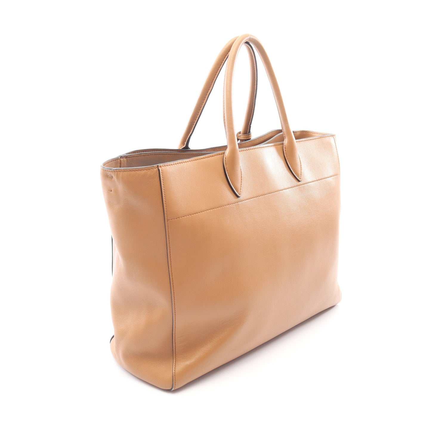 CTIY CALF 2WAY ハンドバッグ トートバッグ レザー ライトブラウン プラダ